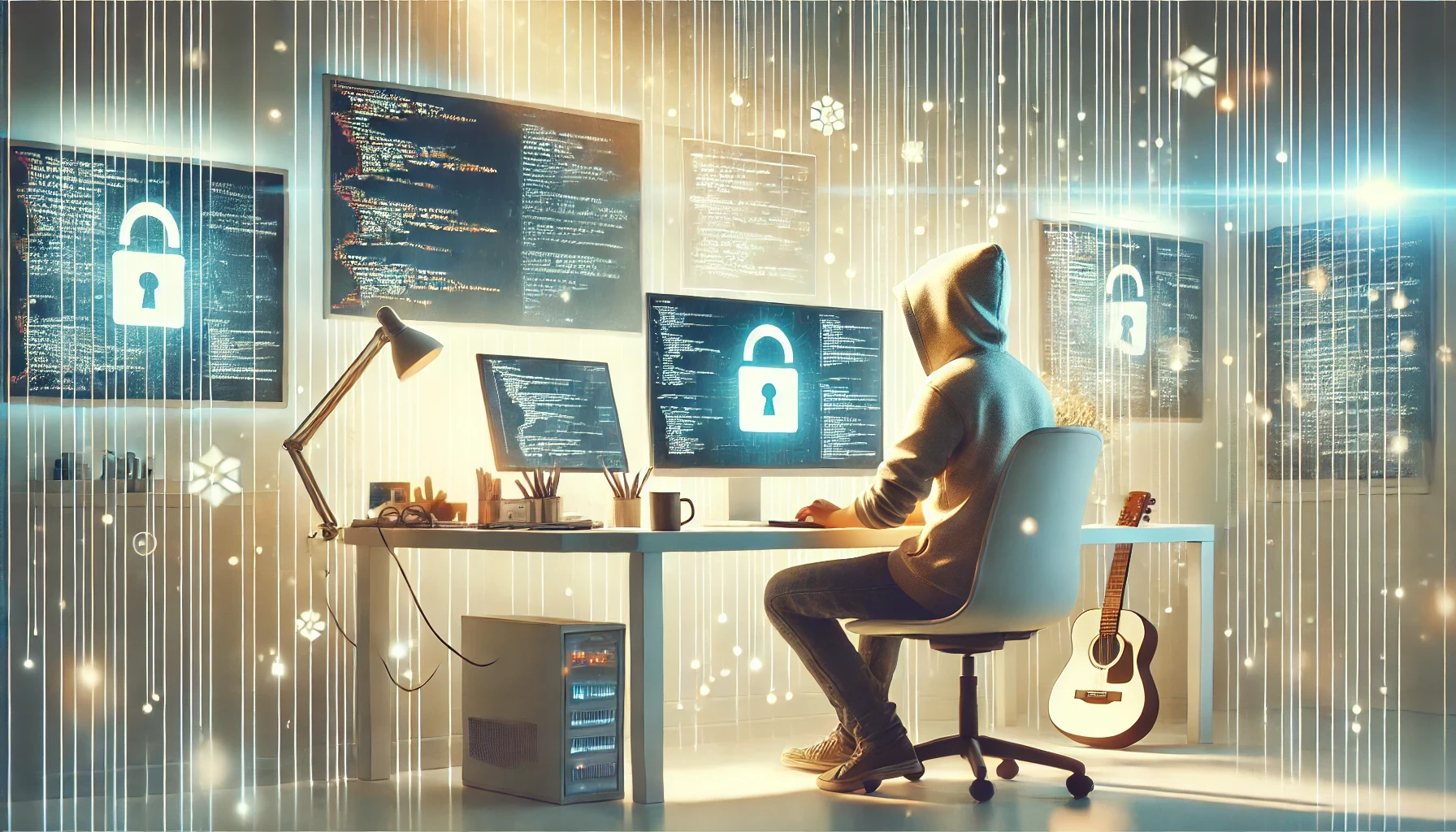 hacker using a pc